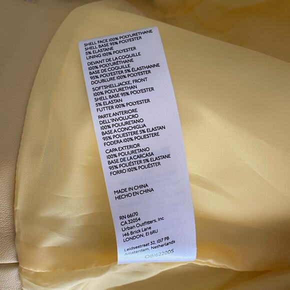 Urban Outfitters Celeste Faux Leather Moto Jacket Sz Small - Picture 9 of 11